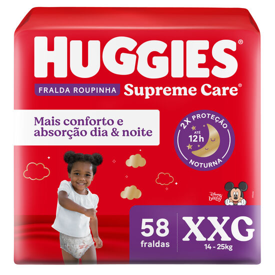 Fralda Huggies Supreme Care Roupinha XXG - 58 fraldas